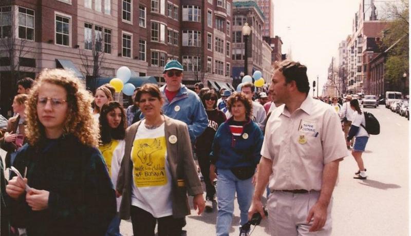 Sefer Ozdemir walk For Bosnia, Bosna icin yuruyus, Boston
